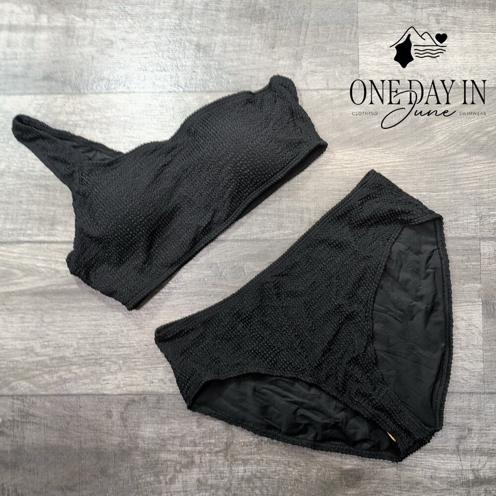 Pfreesea Textured One Shoulder Bikini Swimsuit Size XL
